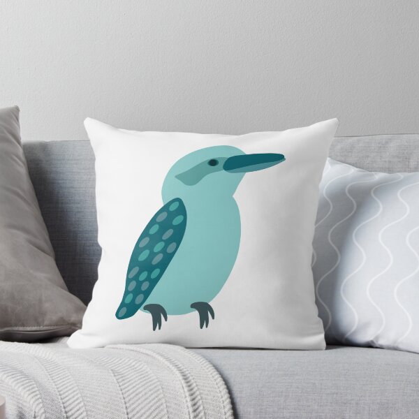 Aperçu de l'œuvre Kookaburra sarcelle sur blanc créée et vendue par Digitaldingo.