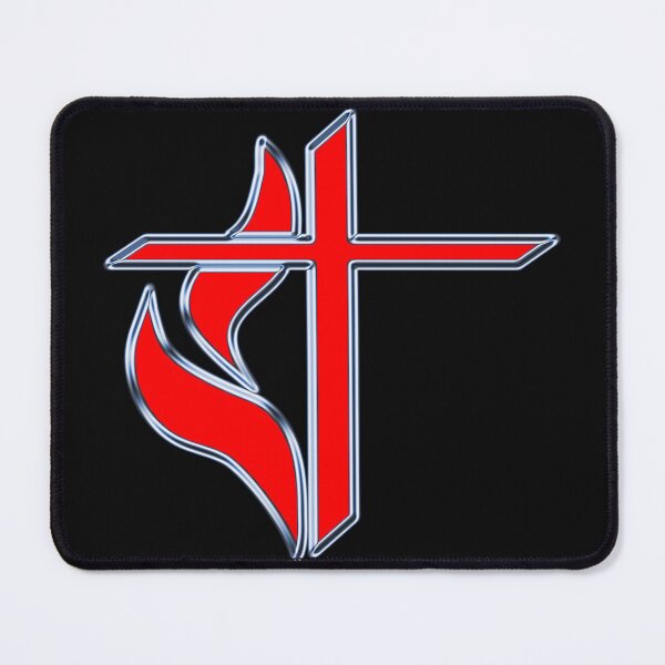 Item preview, Red & Chrome Flame Cross designed and sold by PartnersInTrust.