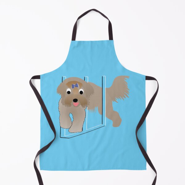 Item preview, Cute Cartoon Gray Bearded Collie Weaving designed and sold by dogplay.