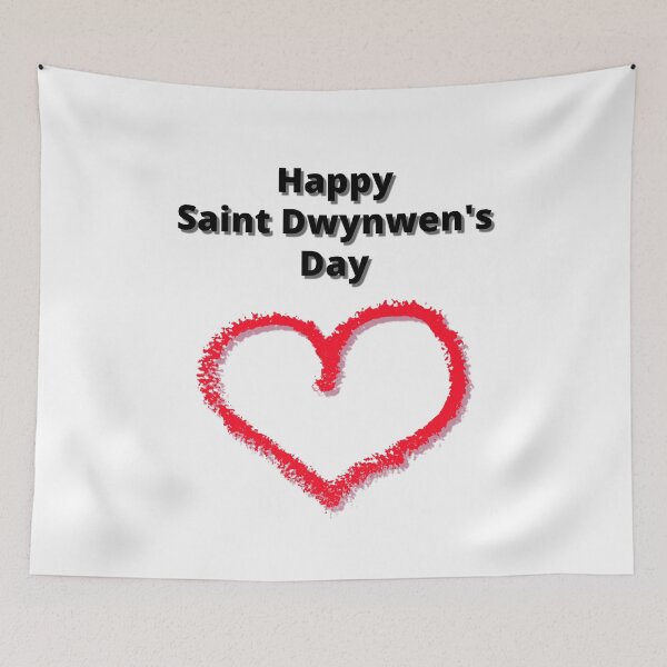 Item preview, Happy Saint Dwynwen's Day - Dydd Santes Dwynwen Hapus designed and sold by WelshStuff.