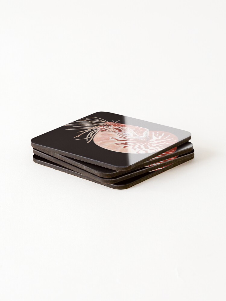 Thumbnail 4 of 5, Coasters (Set of 4), NAUTILUS Sticker designed and sold by RikaWagner.