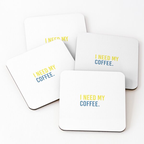 Item preview, I Need My Coffee (Yellow/Blue) designed and sold by qdesigns-az.