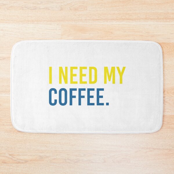 Item preview, I Need My Coffee (Yellow/Blue) designed and sold by qdesigns-az.
