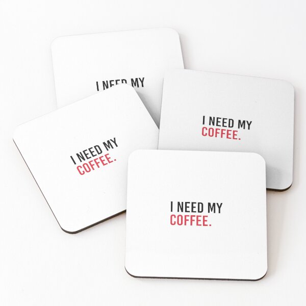 Item preview, I Need My Coffee (Black/Red) designed and sold by qdesigns-az.