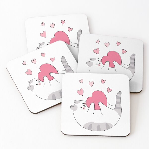 Item preview, Gato con corazón de San Valentín designed and sold by Artcraft-Ink.