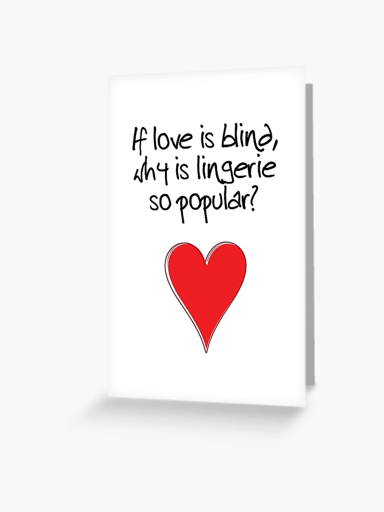 If Love is Blind, Why Is Lingerie So Popular? - Valentines Design