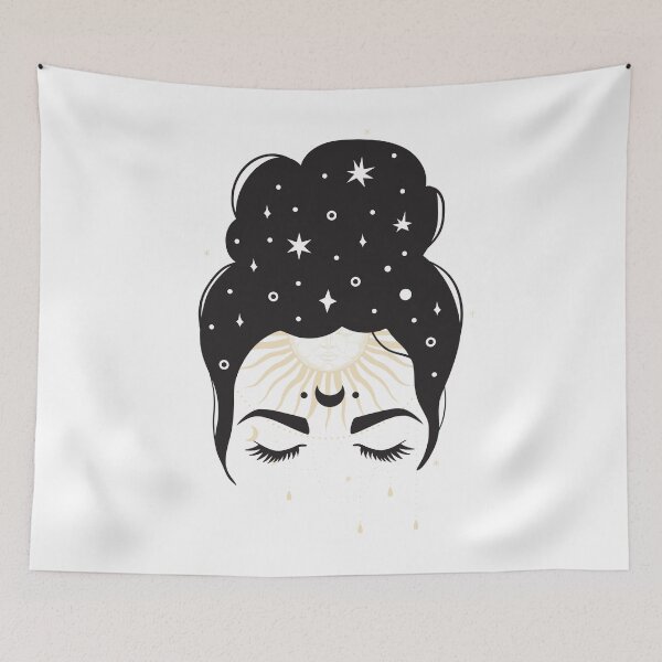 Item preview, Ilustración espiritual de niña estrella designed and sold by CameltStudio.