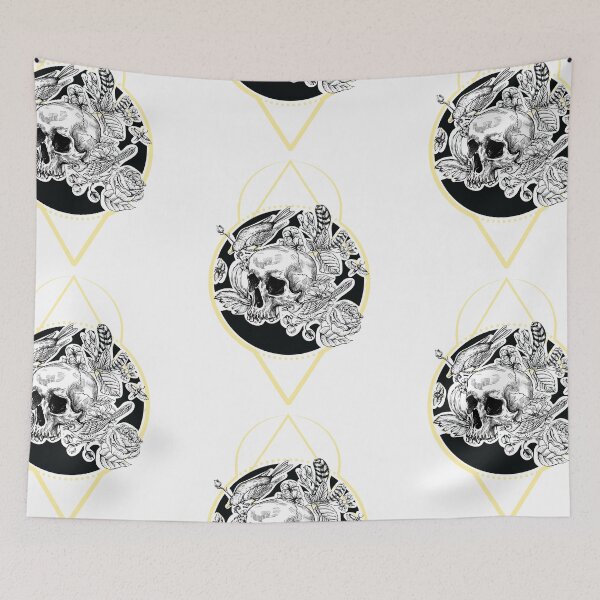 Item preview, skull floral boho design designed and sold by Best-Designers.