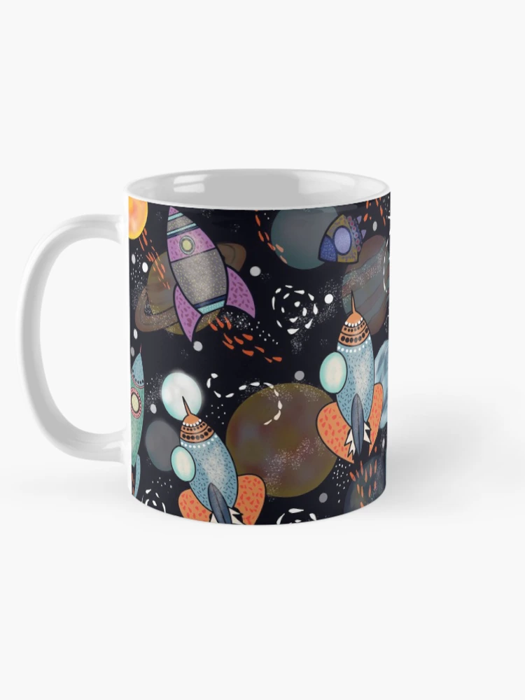 Thumbnail 5 of 6, Coffee Mug, Space Rockets designed and sold by SarahMac39.
