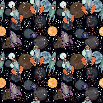 Artwork thumbnail, Space Rockets by SarahMac39