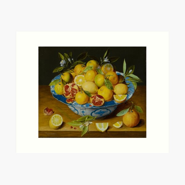 Still Life with Lemons, Oranges and a Pomegranate by Jacob van Hulsdonck Art Print