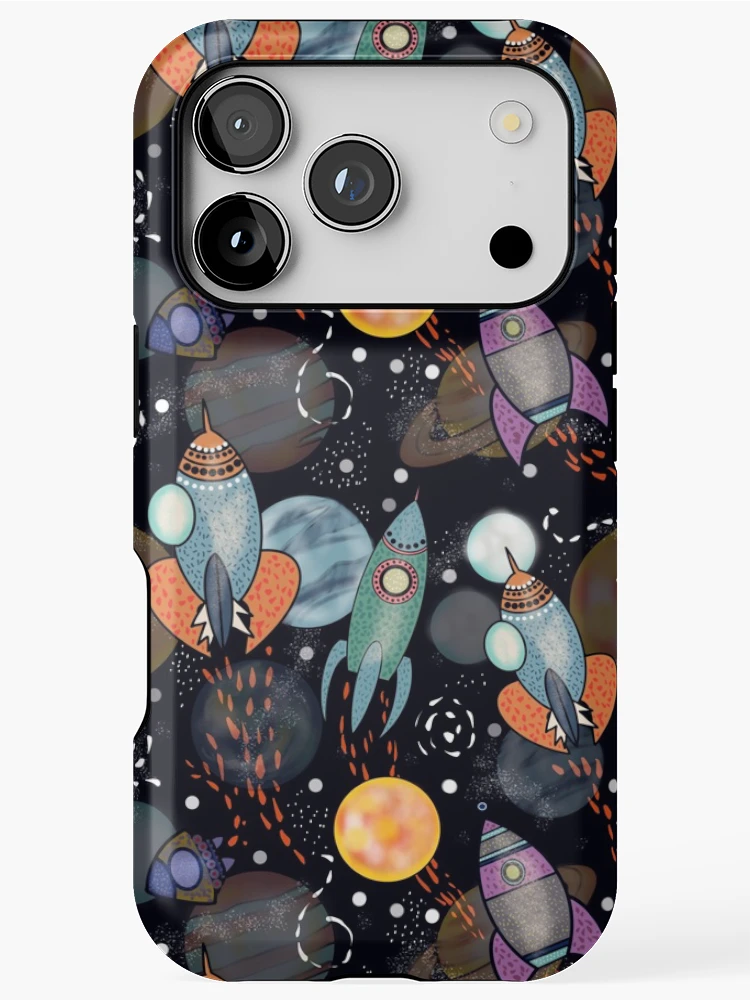 Thumbnail 1 of 4, iPhone Case, Space Rockets designed and sold by SarahMac39.