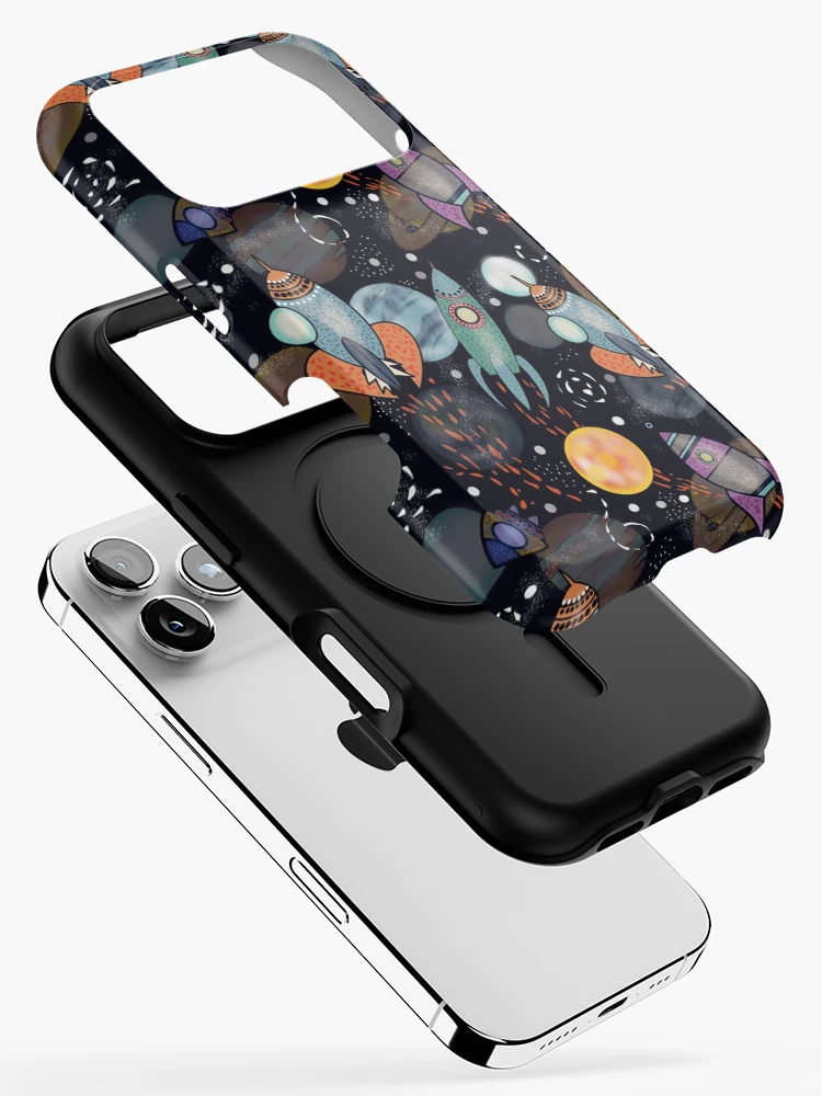 Thumbnail 2 of 4, iPhone Case, Space Rockets designed and sold by SarahMac39.