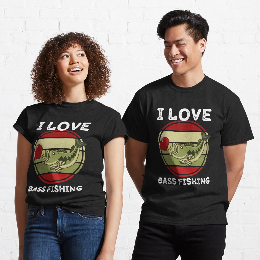 I Love Bass Fishing Anglers Love Fishing Essential T-Shirt for Sale by  RGRamsey