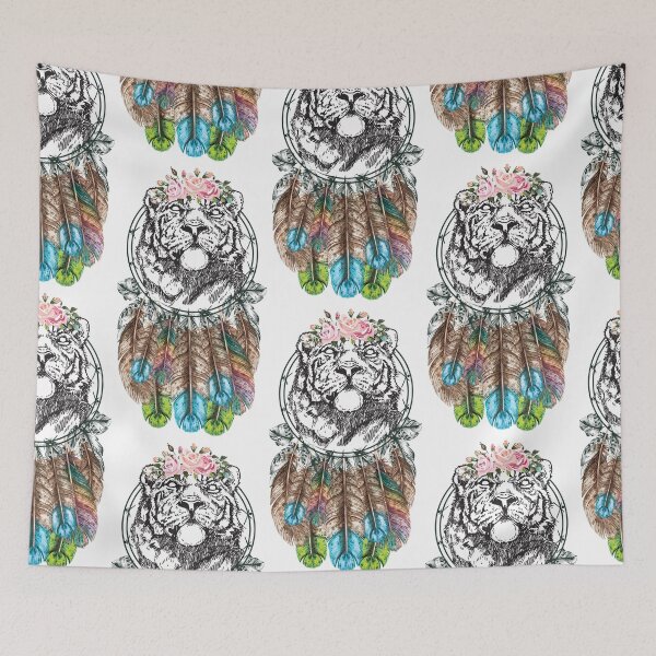 Item preview, Bohemian Style Feathers  and tiger designed and sold by Best-Designers.