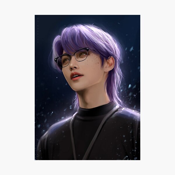 Felix purple hair Photographic Print