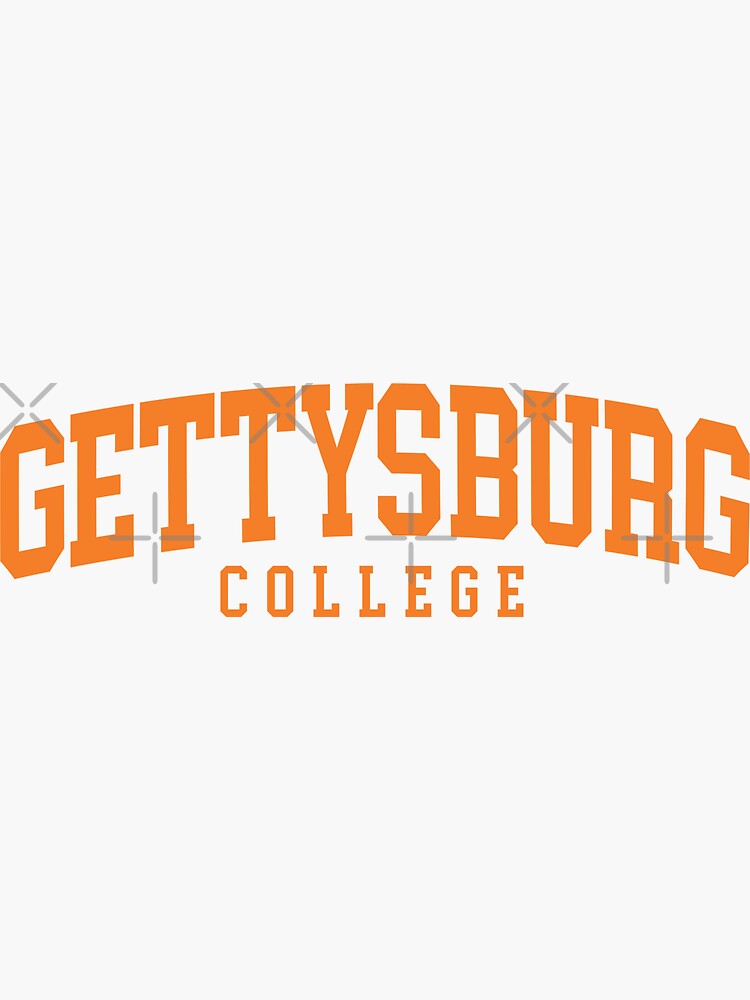 "gettysburg college font curved" Sticker for Sale by scollegestuff