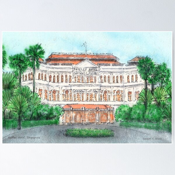 Artikel-Vorschau von Raffles Hotel, Singapur, designt und verkauft von gordonartist1.