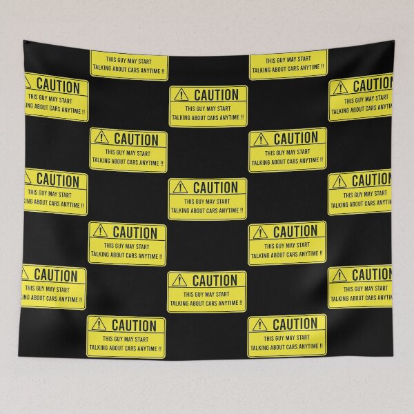Item preview, Caution This guy might start talking about cars anytime designed and sold by ozumdesigns.