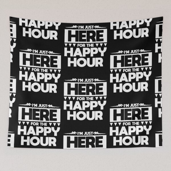 Item preview, "I'm Just Here for the HAPPY HOUR" Funny Gift designed and sold by MascotCulture.