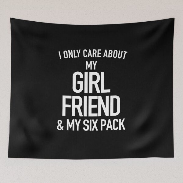 Item preview, I Only Care About My Girlfriend And My Six Pack For Couple  designed and sold by JooArtPrints  ★★★★★.