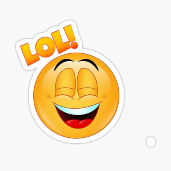 Lol Emoji Sticker For Sale By Kittydesigns11 Redbubble