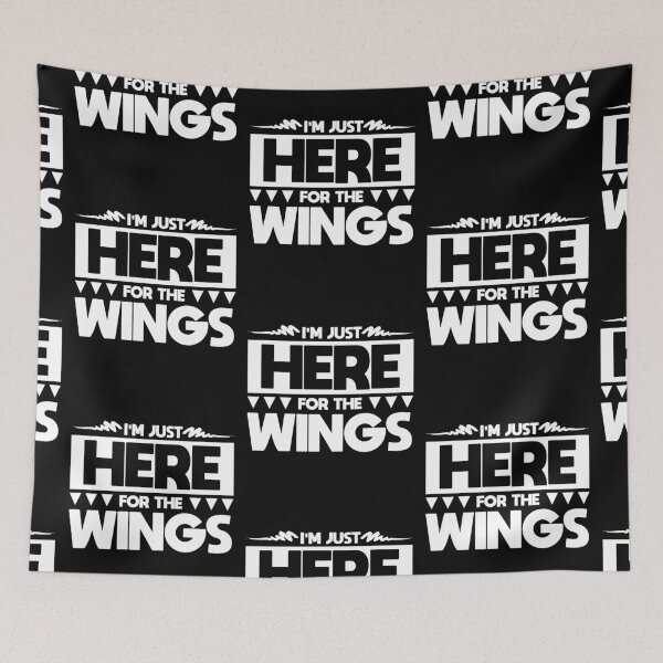 Item preview, "I'm Just Here for the WINGS" Funny Gift designed and sold by MascotCulture.