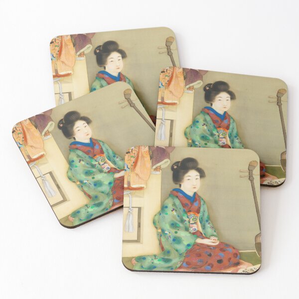 Item preview, Classical Japanese Art: Female Chanter by Arai Kou designed and sold by Naturalist Prints.