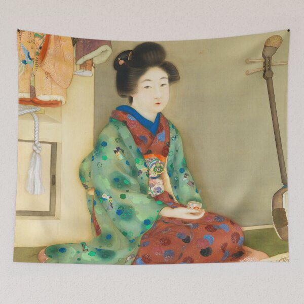 Item preview, Classical Japanese Art: Female Chanter by Arai Kou designed and sold by Naturalist Prints.