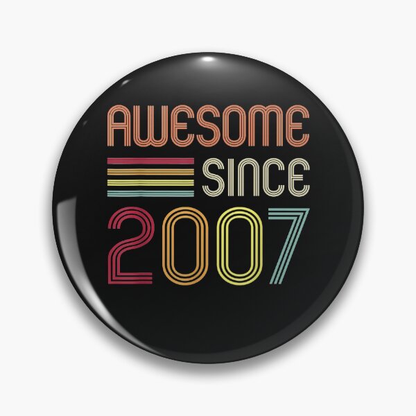 Item preview, Awesome Since 2007 15th Birthday Retro T-Shirt designed and sold by AlanWhitefoot.