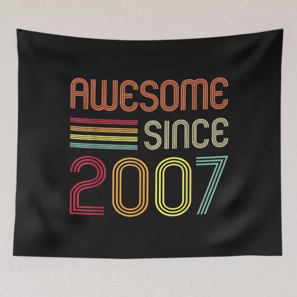 Item preview, Awesome Since 2007 15th Birthday Retro T-Shirt designed and sold by AlanWhitefoot.