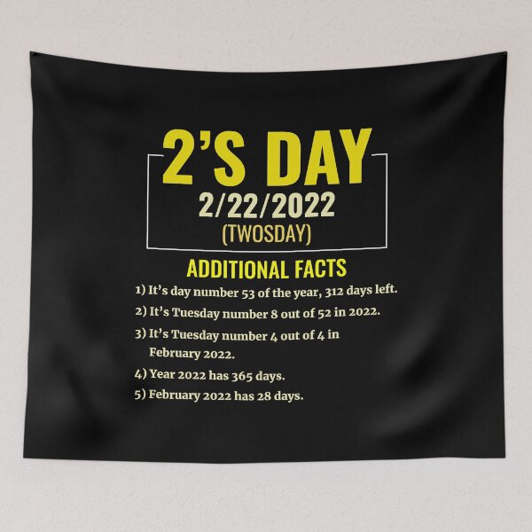 Item preview, 2's Day Twosday Tuesday February 22nd 2022 2/22/22 designed and sold by CuteDesigns1.