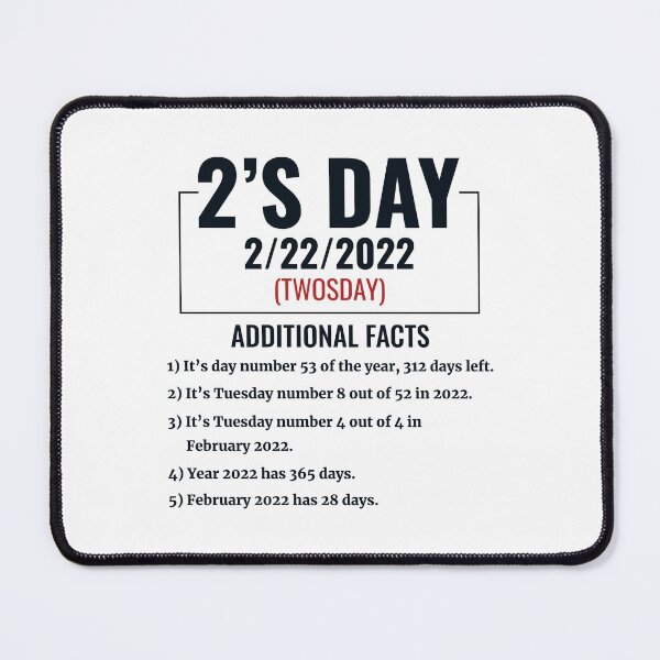 Item preview, 2's Day Twosday Tuesday February 22nd 2022 2/22/22 designed and sold by CuteDesigns1.