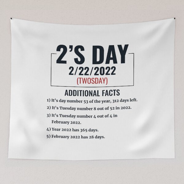 Item preview, 2's Day Twosday Tuesday February 22nd 2022 2/22/22 designed and sold by CuteDesigns1.