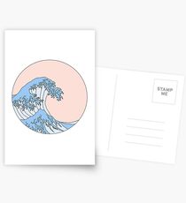 aesthetic wave Postcards