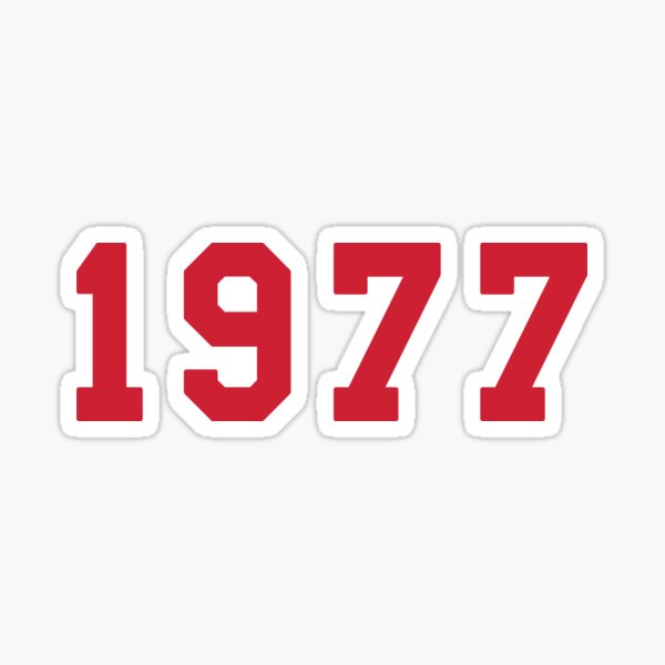 date-of-birth-1977-born-in-1977-vintage-1970s-sticker-for-sale-by