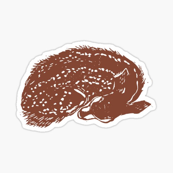 Sleeping Fawn Sticker