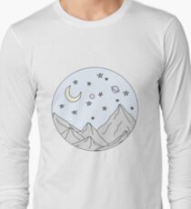sky mountain scene Long Sleeve T-Shirt