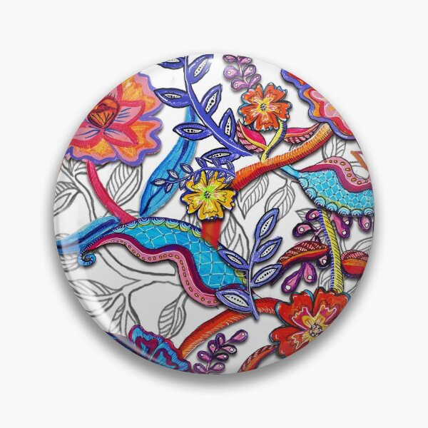 Item preview, Batik inspired flower pattern designed and sold by Mikhayla Rae.