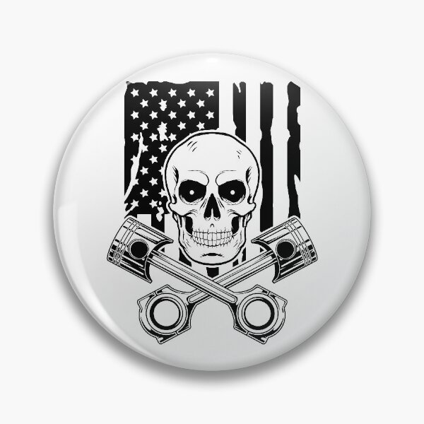Item preview, Skull with Pistons designed and sold by MonoByOrion.