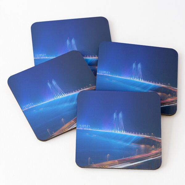 Item preview, Mumbai Sea Link Bridge illuminated, India, modern art, wall art, print, personalised gifts, custom printed gifts designed and sold by CameraDesign.