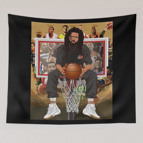 Item preview, Rapper Cole Basketball Art designed and sold by NilsaUS.
