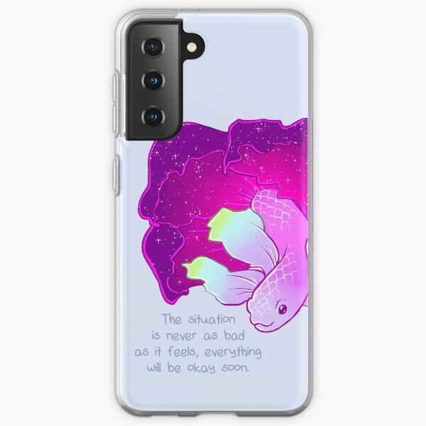 "Everything Will Be Okay Soon" Galaxy Betta Fish Samsung Galaxy Soft Case