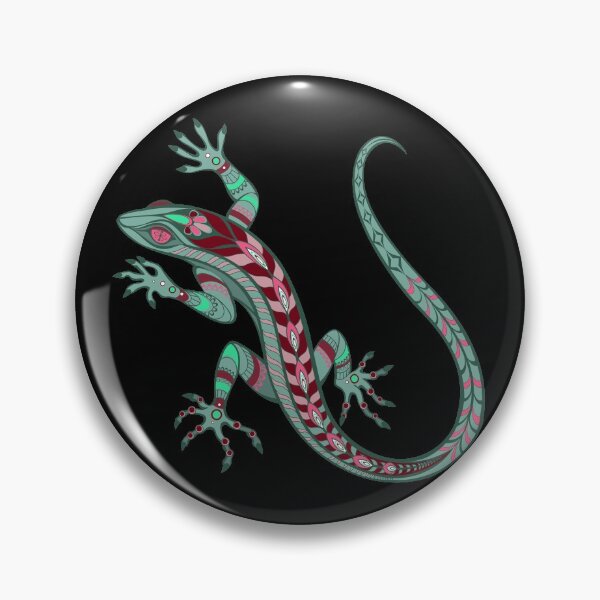Item preview, Colorful Stylized Lizard Tribal Tattoo Art For Lizard Lovers  designed and sold by Bad Kitty Designz.