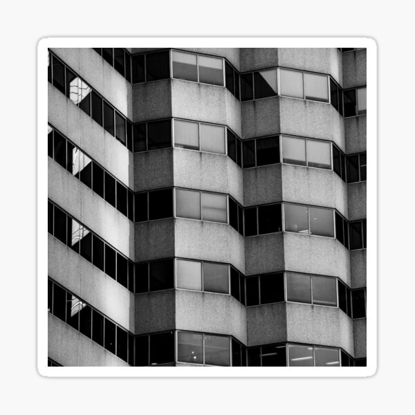 Geometric Buildings Sticker