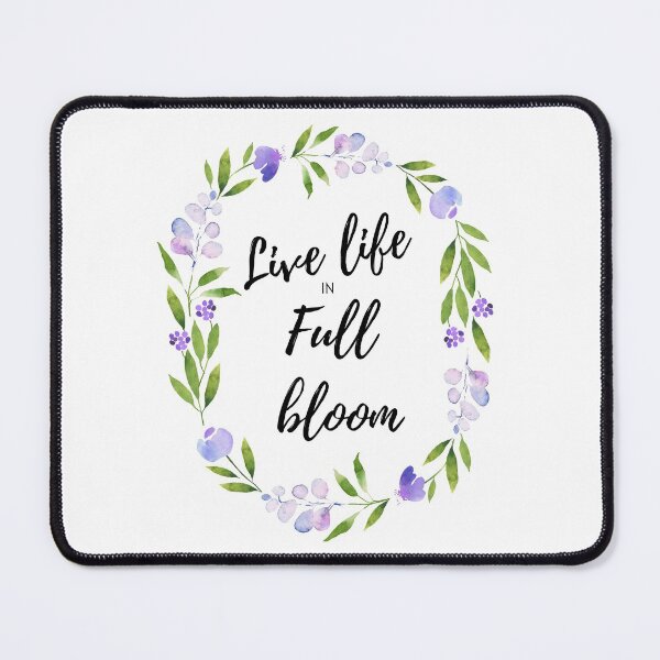 Item preview, live life in full bloom floral motivational graphic designed and sold by CameltStudio.