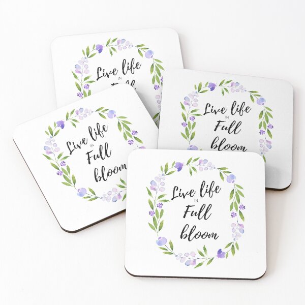 Item preview, live life in full bloom floral motivational graphic designed and sold by CameltStudio.
