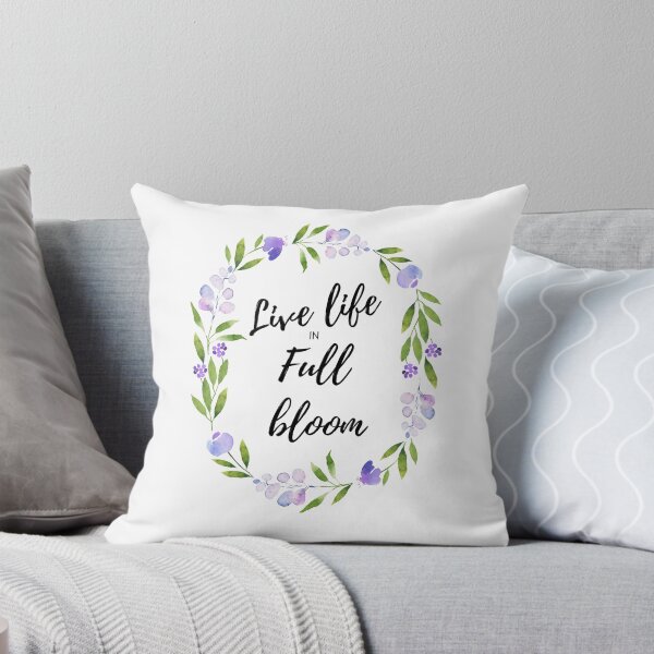 Item preview, live life in full bloom floral motivational graphic designed and sold by CameltStudio.