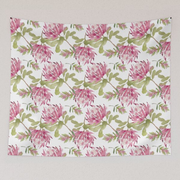 Aperçu de l'œuvre Modèle d'illustration aquarelle King Protea créée et vendue par nananstudio.