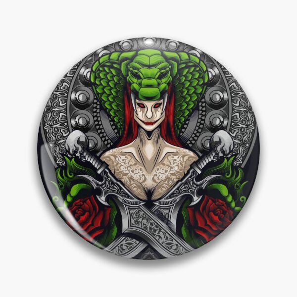 Item preview, Artistic Devil Snake Girl - unique design designed and sold by Froyd Wess.